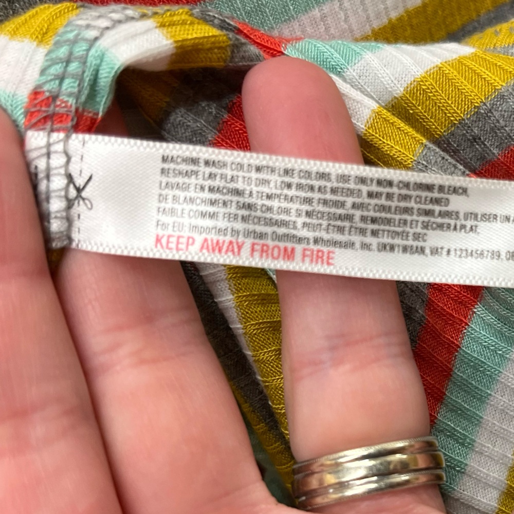 NEW Intimately Free People Striped Ribbed Top, Small - Picture 4 of 6
